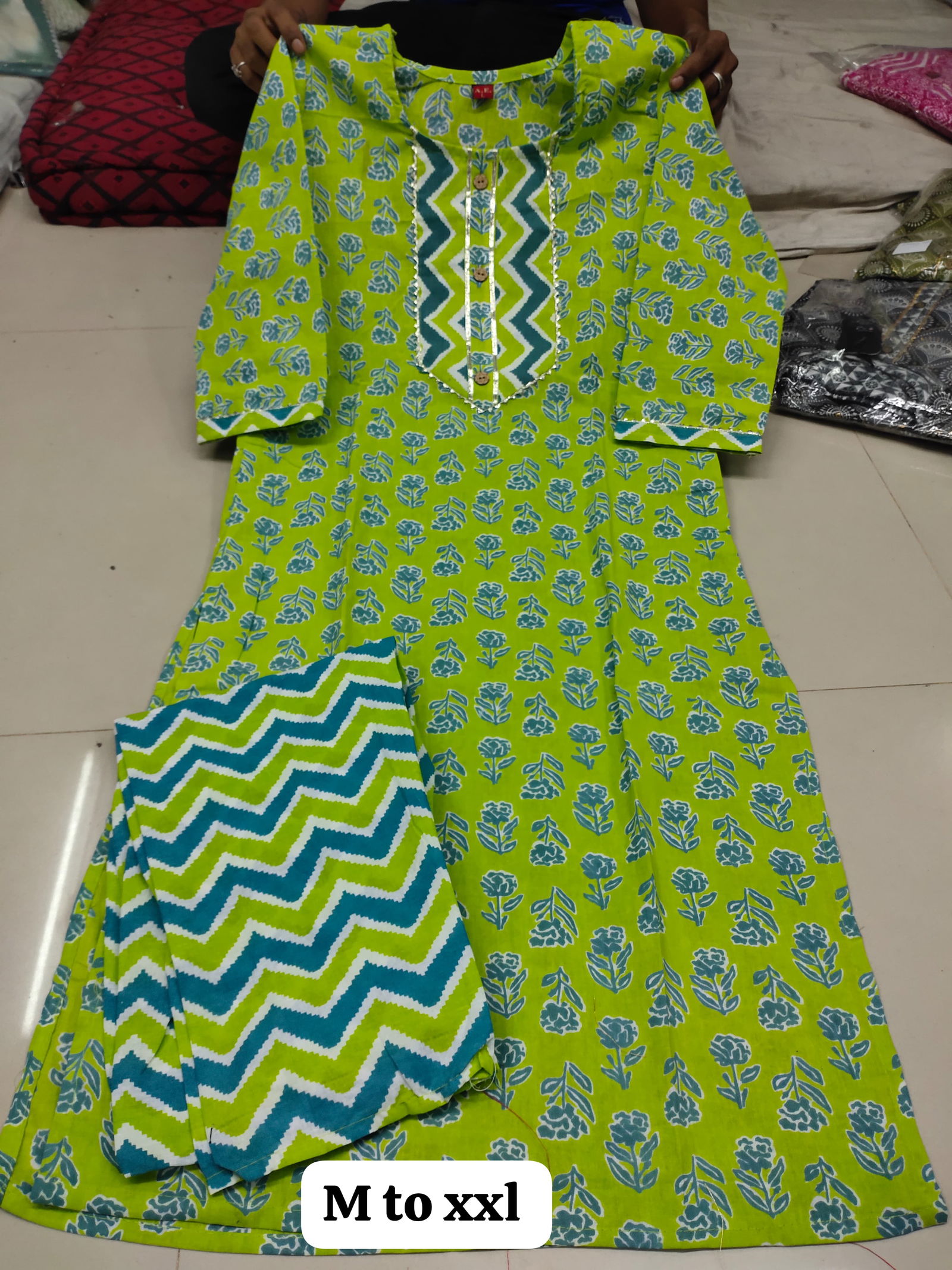 Virat Printed Cotton Kurti With Bottom Catalog